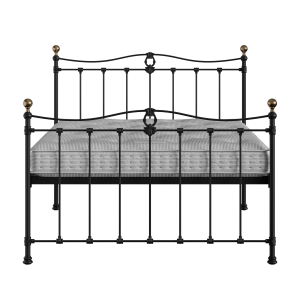 Tulsk ijzeren bed in zwart met matras - Thumbnail