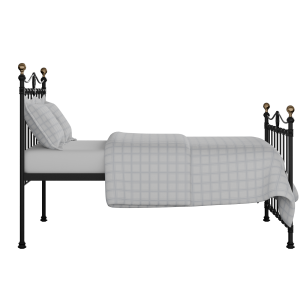 Tulsk ijzeren bed in zwart met matras - Thumbnail