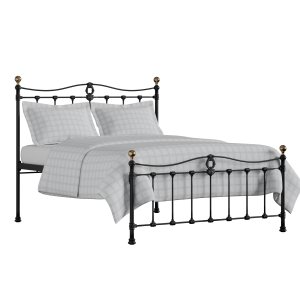 Tulsk Low Footend iron/metal bed in black with Juno mattress - Thumbnail