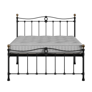 Tulsk Low Footend iron/metal bed in black with Juno mattress - Thumbnail