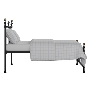 Tulsk Low Footend iron/metal bed in black with Juno mattress - Thumbnail