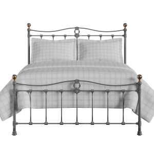 Tulsk Low Footend iron/metal bed in pewter - Thumbnail