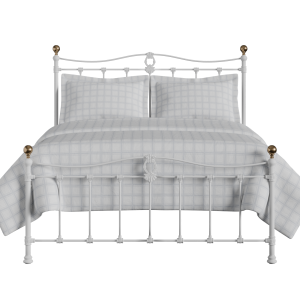 Tulsk Low Footend iron/metal bed in white - Thumbnail
