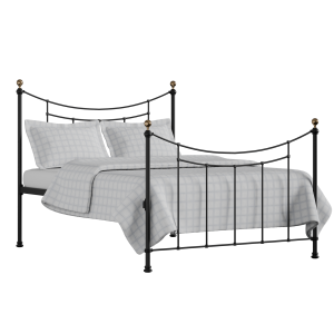 Virginia iron/metal bed in black with Juno mattress - Thumbnail