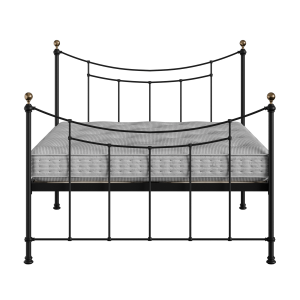 Virginia iron/metal bed in black with Juno mattress - Thumbnail