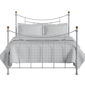 Virginia iron/metal bed in silver - Thumbnail