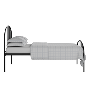Waldo iron/metal bed in black with Juno mattress - Thumbnail