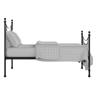 Winchester iron/metal bed in black with Juno mattress - Thumbnail