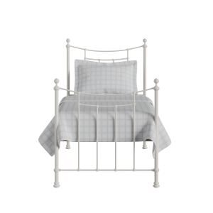 Winchester iron/metal single bed in ivory - Thumbnail
