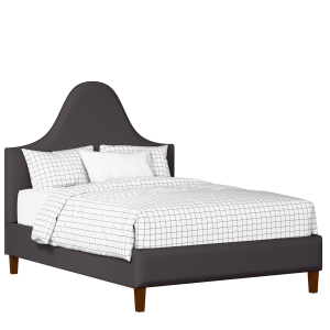 Beverley upholstered bed in iron fabric - Thumbnail