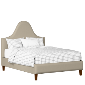 Beverley upholstered bed in oatmeal fabric - Thumbnail