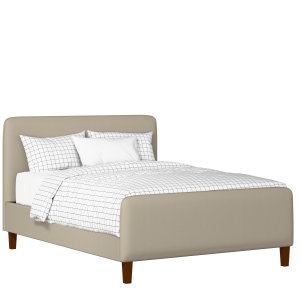 Broughton upholstered bed in oatmeal fabric - Thumbnail