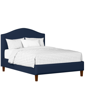 Burley Slim upholstered bed in oxford blue fabric - Thumbnail