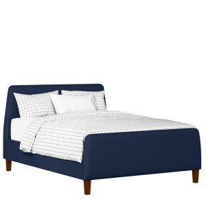 Hanwell upholstered bed in oxford blue fabric - Thumbnail
