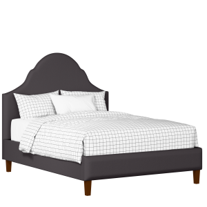 Irvine upholstered bed in iron fabric - Thumbnail