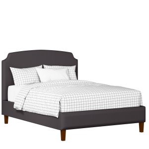 Poole Slim upholstered bed in iron fabric - Thumbnail
