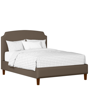 Poole Slim upholstered bed in storm grey fabric - Thumbnail