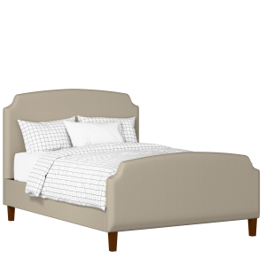Poole upholstered bed in oatmeal fabric - Thumbnail