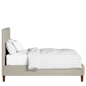 Porto Slim upholstered bed in Silver fabric with Juno mattress - Thumbnail