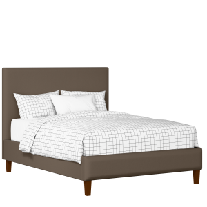 Porto Slim upholstered bed in storm grey fabric - Thumbnail