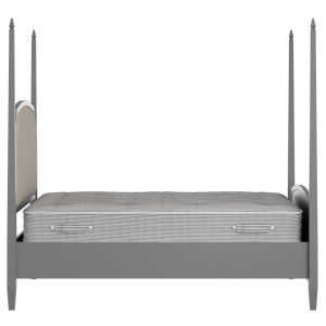 Austin Upholstered wood upholstered bed in grey with Silver fabric - Thumbnail