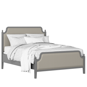 Bronte Upholstered wood upholstered bed in grey with Silver fabric - Thumbnail