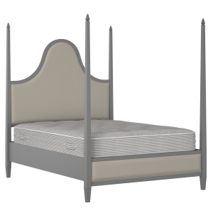 Kelly Upholstered wood upholstered bed in grey with Silver fabric - Thumbnail
