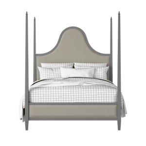 Kelly Upholstered wood upholstered upholstered bed in grey with Silver fabric - Thumbnail