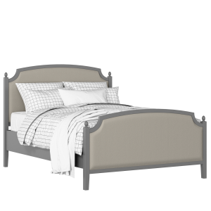 Kipling Upholstered wood upholstered bed in grey with Silver fabric - Thumbnail