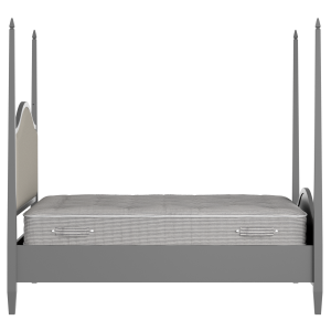 Larkin Upholstered wood upholstered bed in grey with Silver fabric - Thumbnail