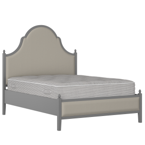 Tennyson Upholstered wood upholstered bed in grey with Silver fabric - Thumbnail