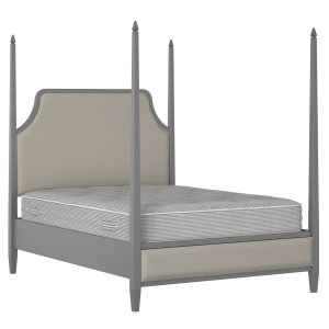 Turner Upholstered wood upholstered bed in grey with Silver fabric - Thumbnail
