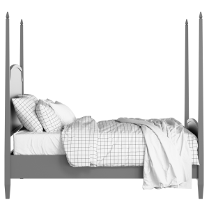 Austin painted wood bed in grey with Juno mattress - Thumbnail