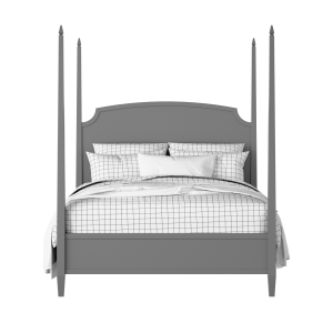 Austin Slim painted wood bed in grey with Juno mattress - Thumbnail