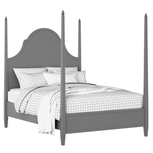 Beckett painted wood bed in grey with Juno mattress - Thumbnail