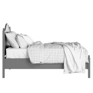 Brady Slim painted wood bed in grey with Juno mattress - Thumbnail