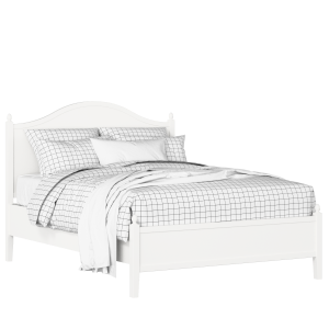 Brady Slim painted wood bed in white with Juno mattress - Thumbnail