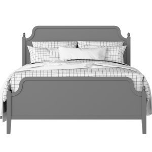 Bronte painted wood bed in grey with Juno mattress - Thumbnail