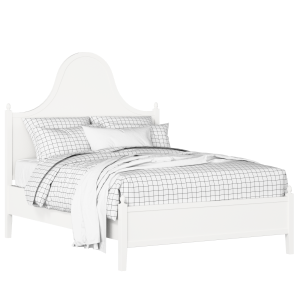 Bryce lit en bois peint en blanc avec matelas - Thumbnail