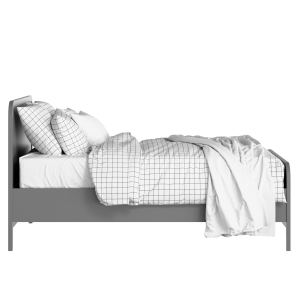 Keats painted wood bed in grey with Juno mattress - Thumbnail