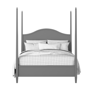Larkin Slim painted wood bed in grey with Juno mattress - Thumbnail