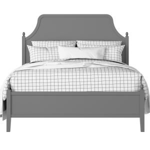 Ruskin Slim painted wood bed in grey with Juno mattress - Thumbnail