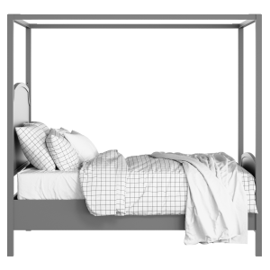 Shelley painted wood bed in grey with Juno mattress - Thumbnail