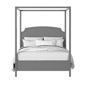 Shelley Slim painted wood bed in grey with Juno mattress - Thumbnail