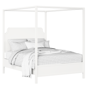 Tate Slim cama de madera pintada en blanco con colchón - Thumbnail