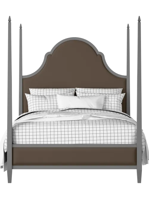 Beckett Upholstered painted wood four poster bed with upholstery - Thumbnail