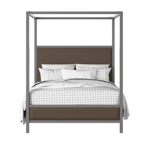 Byron Slim Upholstered painted wood bed with upholstery - Thumbnail