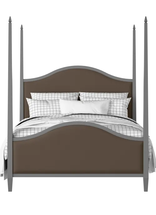Larkin Upholstered painted wood four poster bed with upholstery - Thumbnail