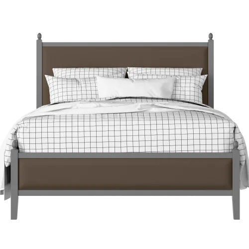 Marbella Slim Upholstered painted wood bed with upholstery - Thumbnail