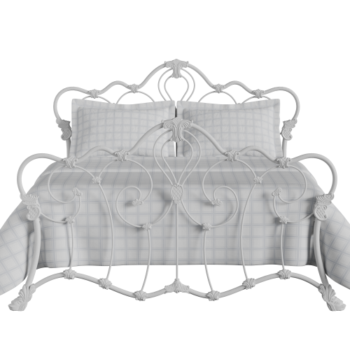 Athalone iron/metal bed in white - Thumbnail